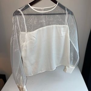 Express Blouse with Partially Shear Top Half